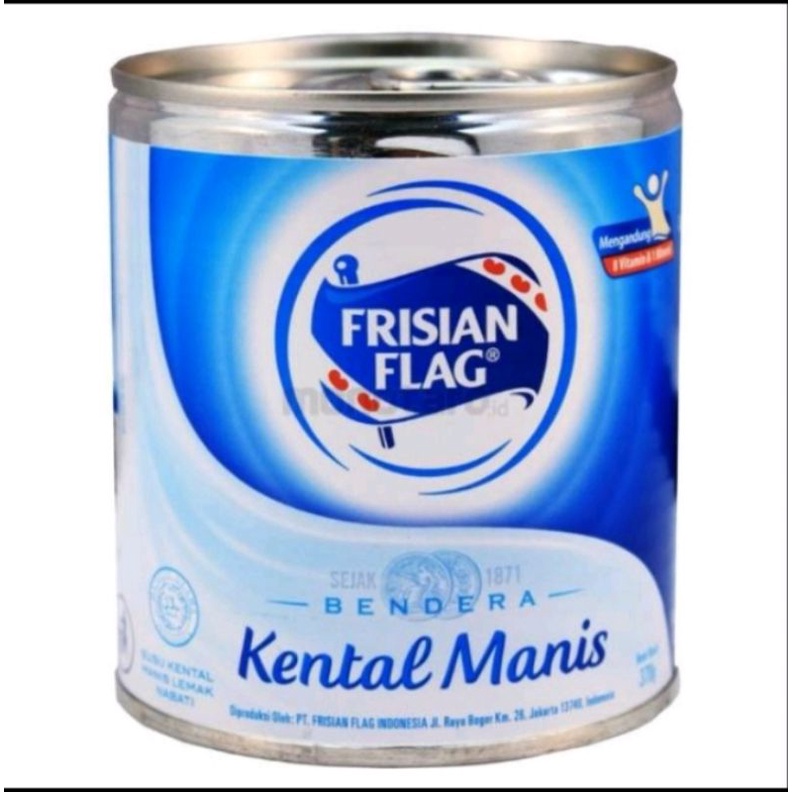 

FRISIAN FLAG BENDERA SUSU KENTAL MANIS 370gr || FRISIAN FLAG PUTIH KALENG 370gr