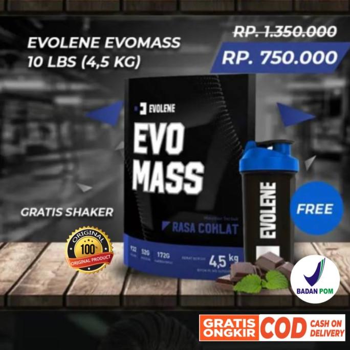 SUPLEMEN DIET EVOMASS GAINER SUPLEMENT SUSU SUPLEMEN GYM MASS FITNESS/EVOLENE WHEY SALE