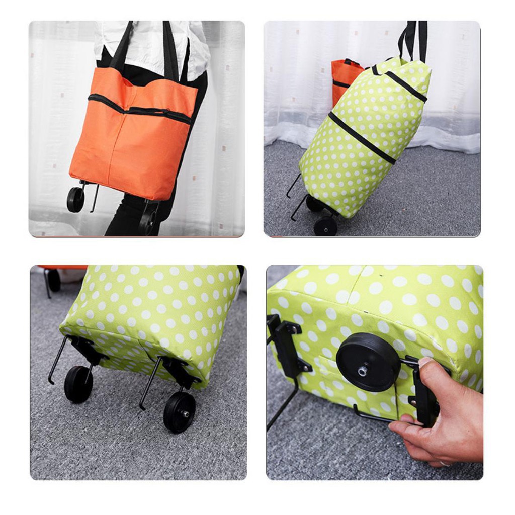 Tas Belanja Roda Dapat Dilipat Foldable Trolley Cart