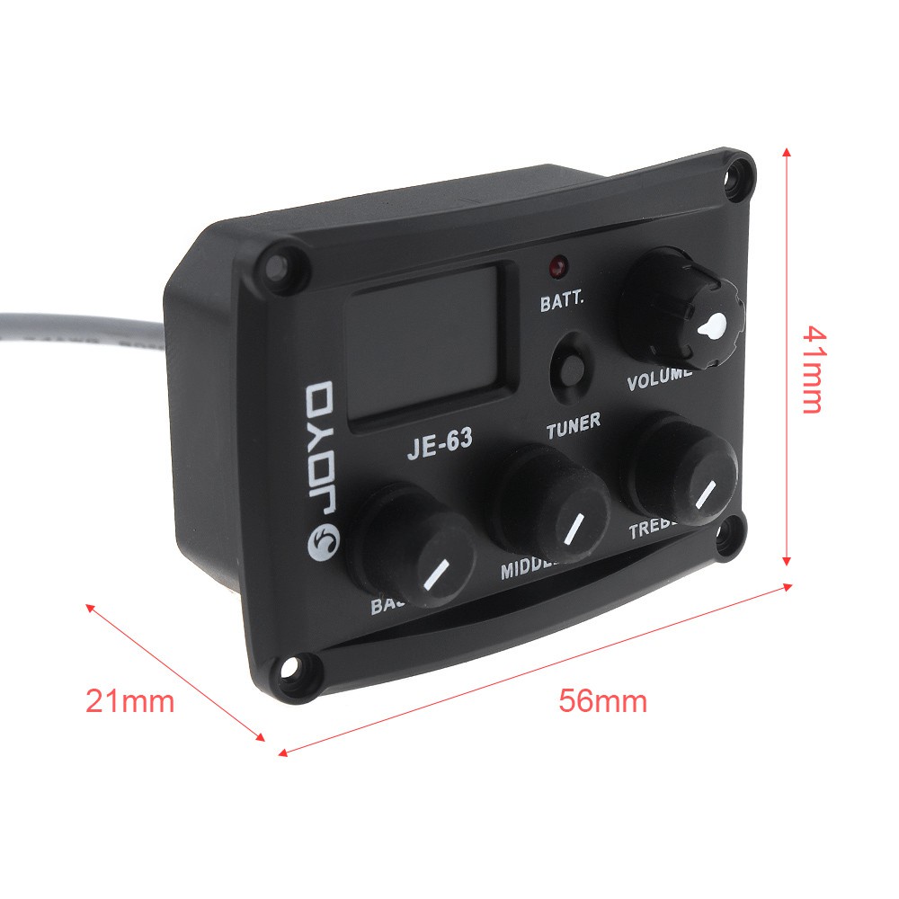 Slade Sistem Preamp Equalizer 3 Band Dengan Tuner Untuk Ukulele