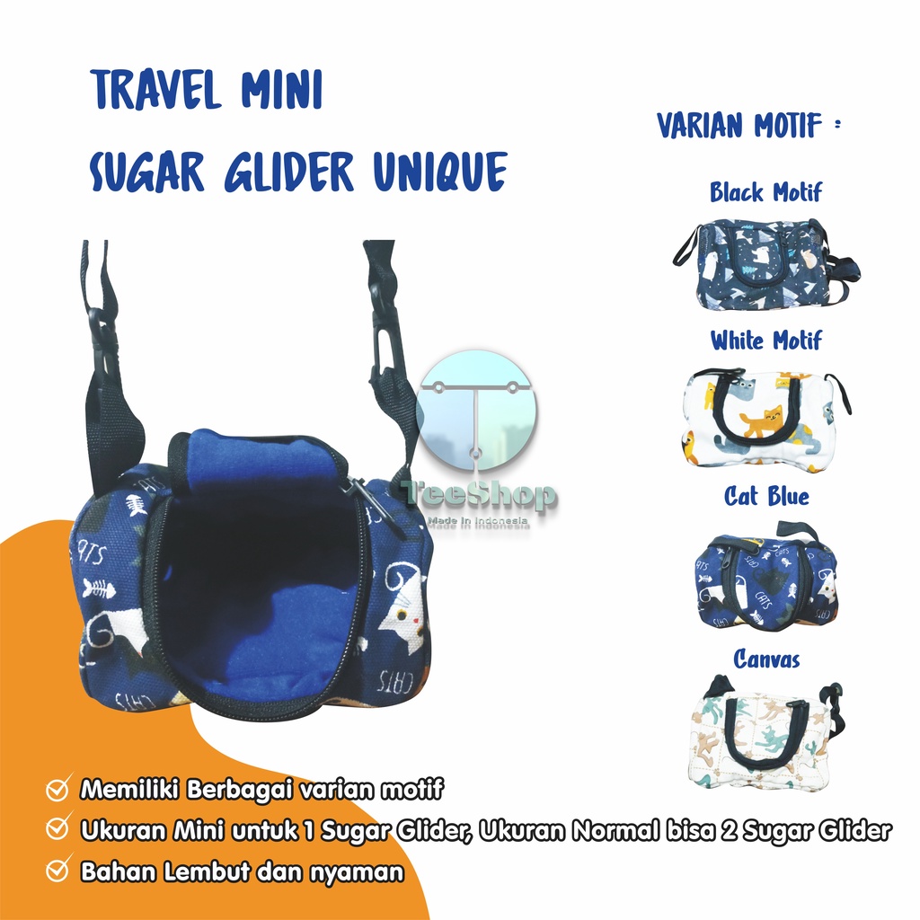 TRAVEL POUCH SUGAR GLIDER TAS TRAVEL CAGE MINI UNTUK BAWA SG  ATAU BURUNG UKURAN MINI