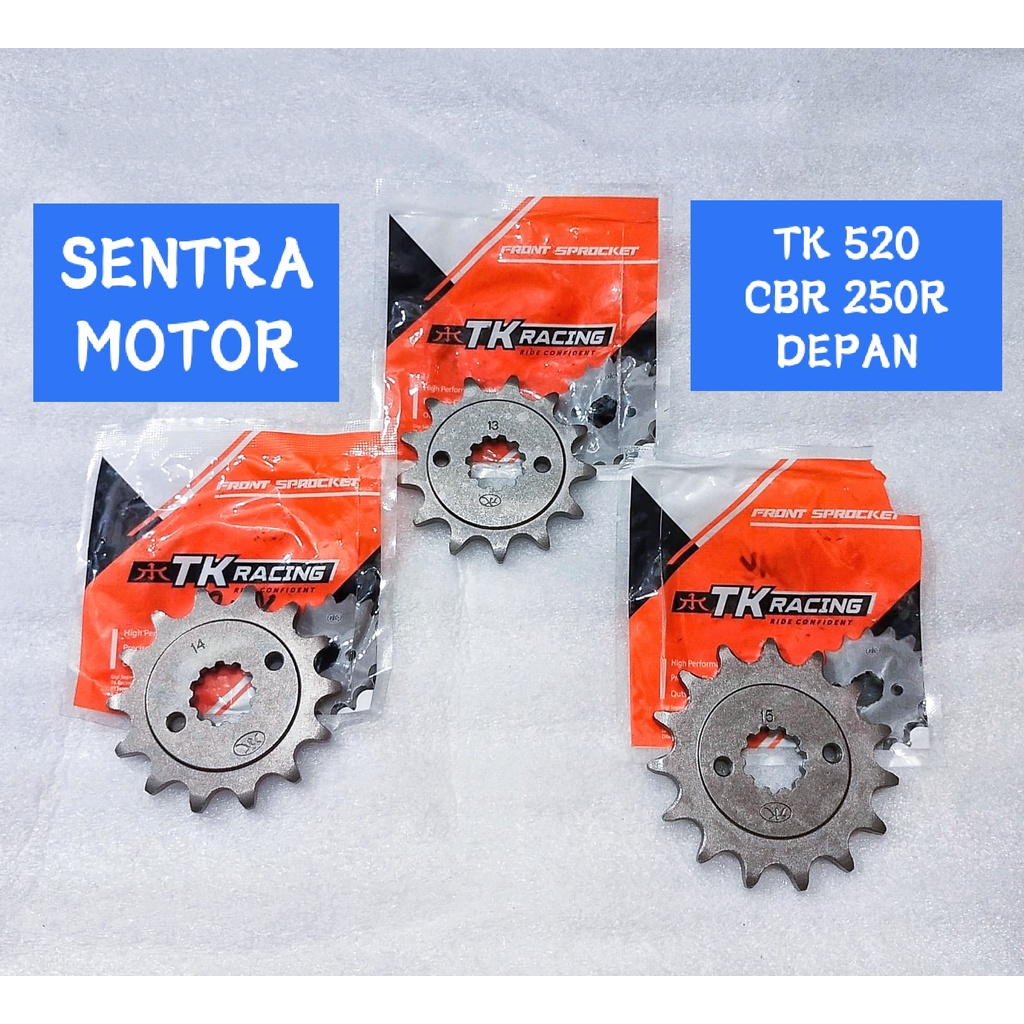 Gear Depan CBR 250R CBU TK Racing 520 - Gear Depan Khusus CBR 250 R CBU, CBR Thailand TK RACING