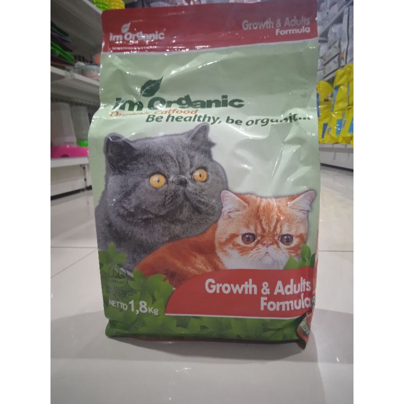 im organic growth 500gr repack makanan kucing dry food