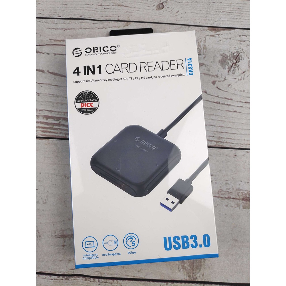 Orico Card Reader USB 3.0 TF SD CF MS - CRS31A-03 - Black