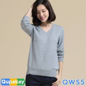 Tokomilkan - Atasan Rajut Halus Wanita V Neck Wanita / Sweater Wanita / Pakaian Wanita