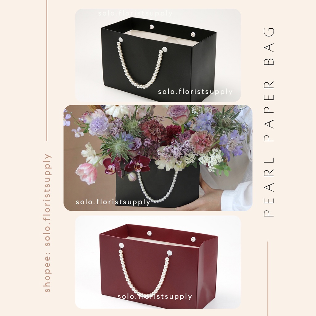 

PEARL BAG Flower Bag Gift Box Tas Bouquet Flower Dekorasi Handbag Paper Pearl Flower Box - flower box - tas bunga - barang florist - hadiah - aksesoris bunga PEARL Paper Bag - Bloom Box - Flower Box - Box Bunga - Vas Bunga - Kotak Bunga