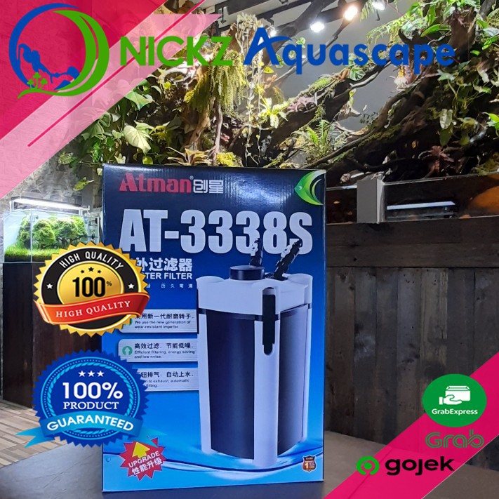 CANISTER FILTER AQUASCAPE / ATMAN AT 3338S / EXTERNAL FILTER / BERKUALITAS