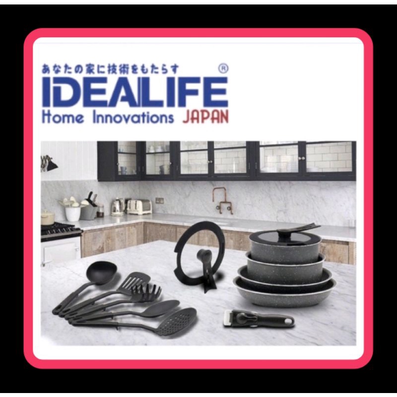 0IDEALIFE Panci Set / Granite Cookware Set / IL-22A