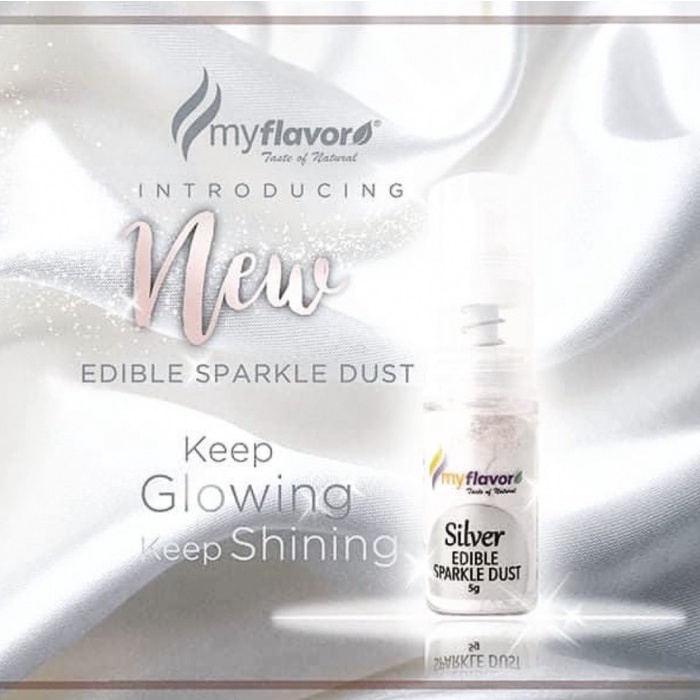 My Flavor Silver Edible Sparkle Dust Edible Glitter 5 Gram