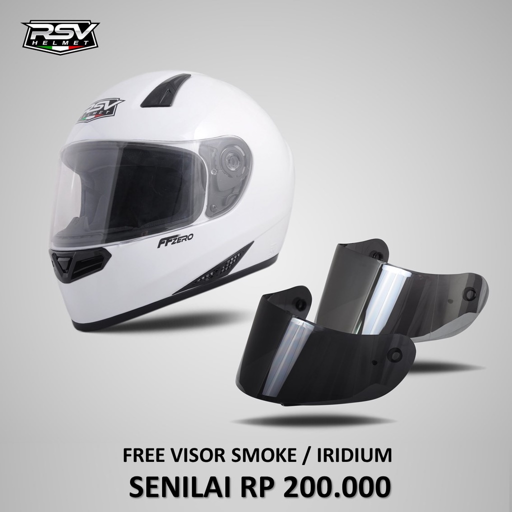 Helm Full Face RSV FFZero Solid Putih White