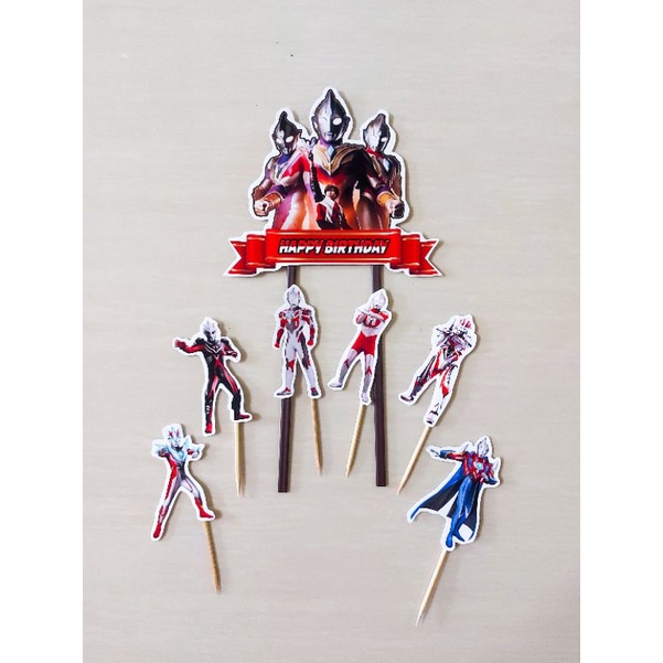 TOPPER ULTRAMAN / TOPPER KUE ULTRAMAN / CAKE TOPPER ULTRAMAN / HIASAN KUE ULTRAMAN / TOPPER KUE ULAN