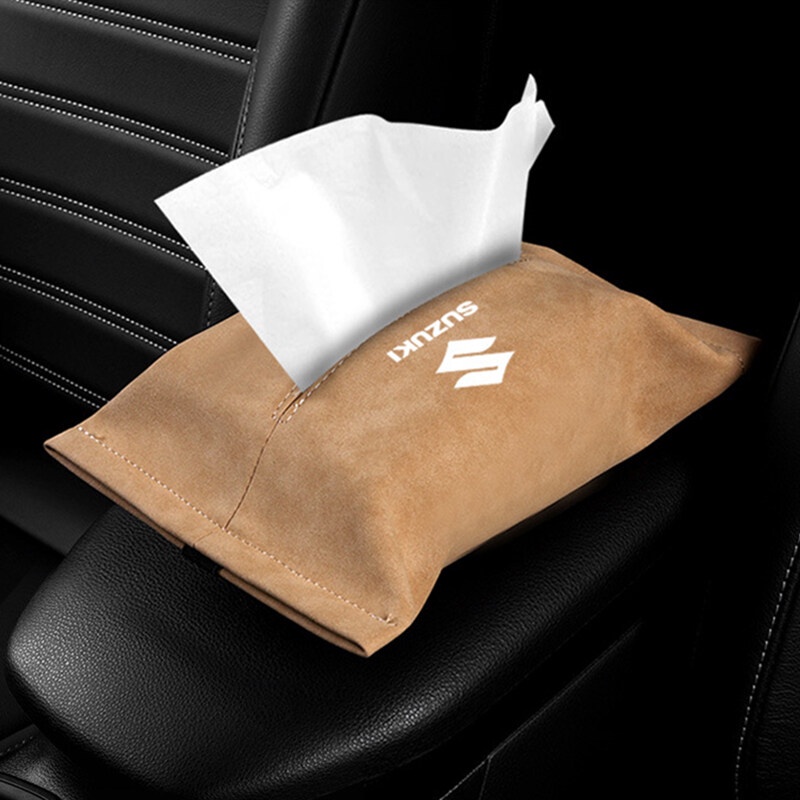 1PC for Suzuki Swift Liana Wagon Sedan SX4 Spresso Jimny Samurai Vitara XL Alto D-MAX Car Tissue Bag Paper Extraction Seat Hanging Tissue Box Creative Armrest Box Interior