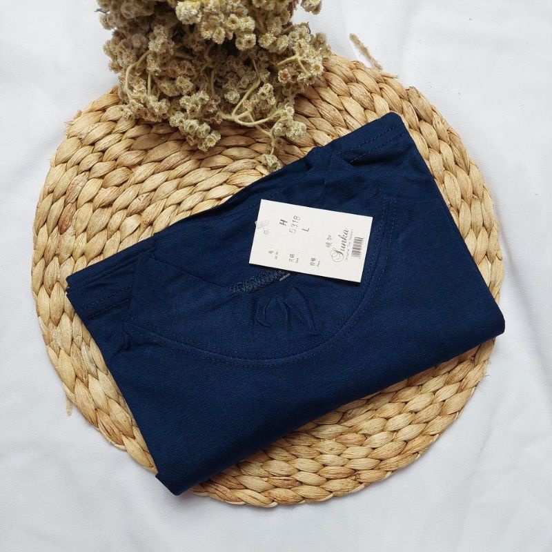 manset kerah Sunka/manset badan wanita/ manset kaos premium/ manset sunka part 1-Navy