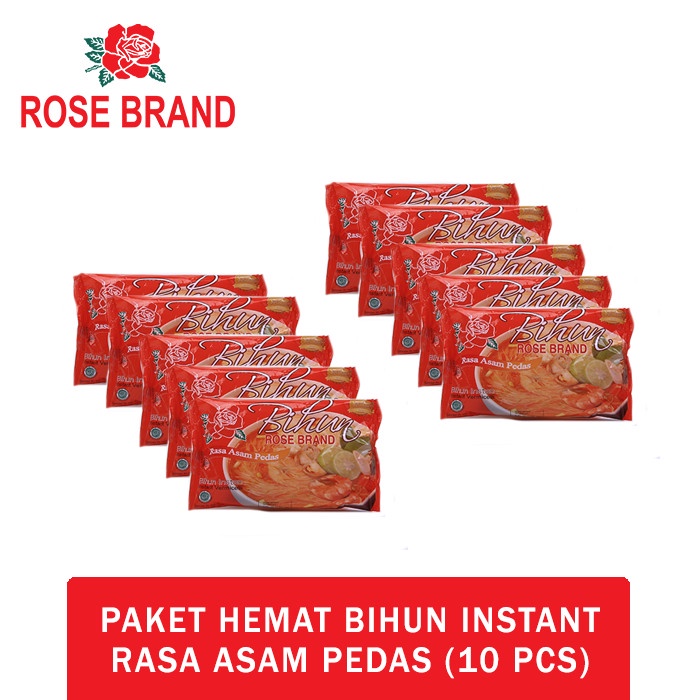 soun-bihun- bihun instant asam pedas rose brand 10 pcs -bihun-soun.