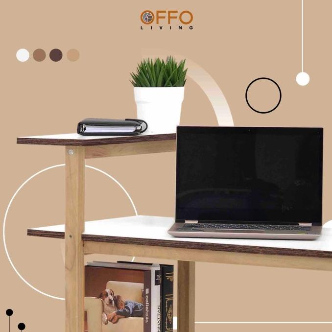 OFFO LIVING Furniture - Meja Tulis / Meja Belajar dengan Rak Buku AIKO