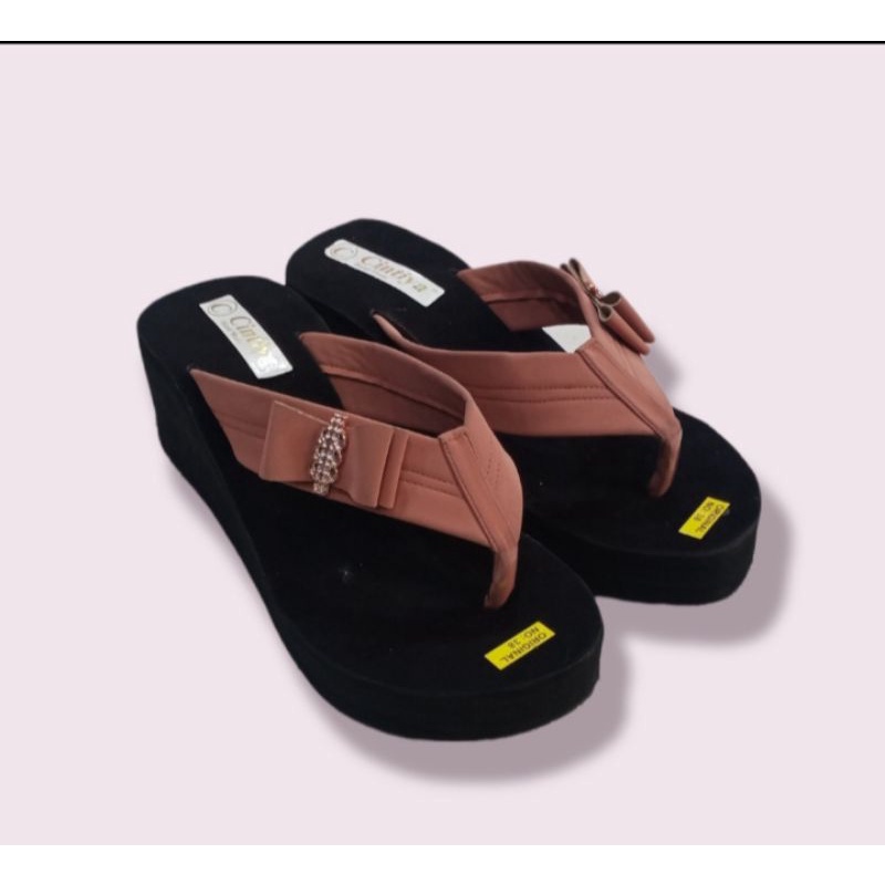 Sandal Spon Japit/Sandal Spon Wedges Murah