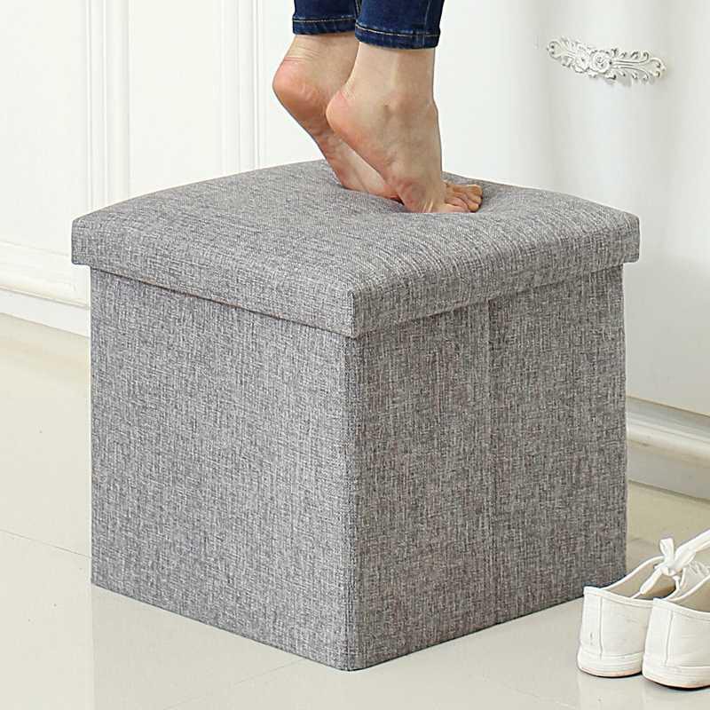 Sofa Kotak Penyimpanan Barang L170402 Foldable Storage Container Gray  GS8