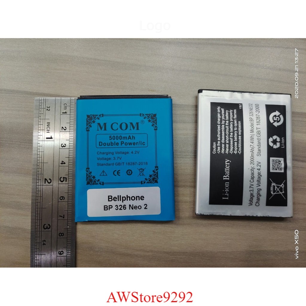 Mcom Battery Batre Baterai Double Power Mcom Bellphone BP326 Neo2 - BP 326 Neo 2