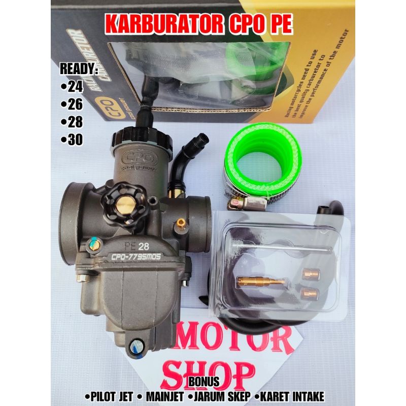 KARBU KARBURATOR PE PWK 24 26 28 30 CPO N RACING N-RACING - CARBURETOR KARBU KARBURATOR PWK PE CPO 24 26 28 30 N Racing Free Pilot Jet Mainjet Jarum Skep Dan Karet Intake