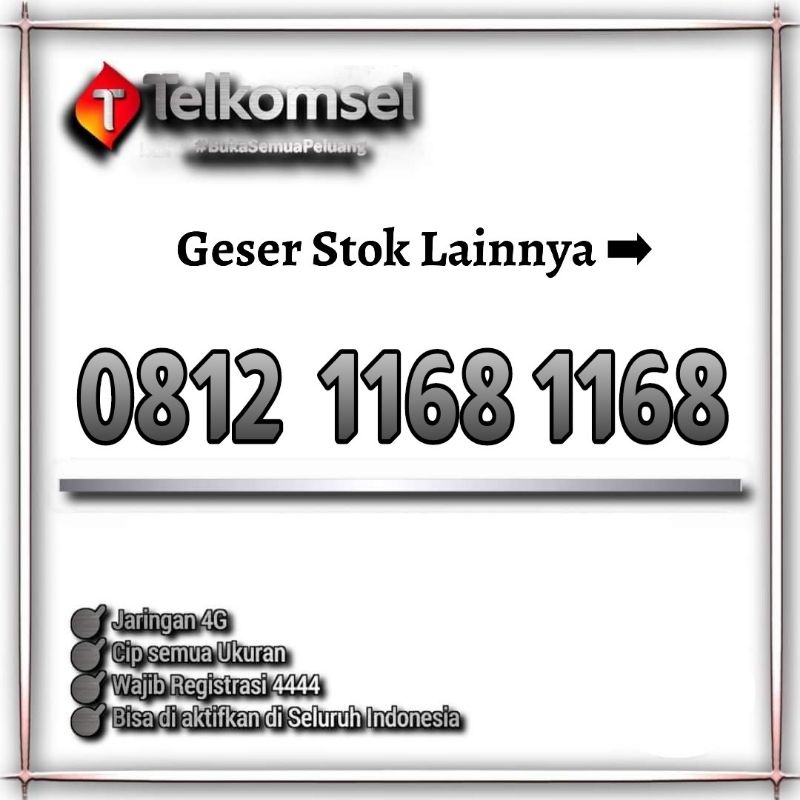 Nomor Simpati Cantik Hoki 168 1688 - SIMPATI HOKI ILUFA 168 1688 - NOMOR CANTIK SIMPATI HOKI 1688 16