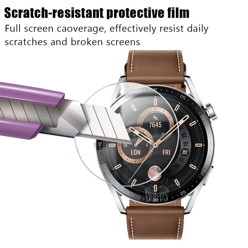 [Featured] 1pc 46mm Tempered Glass Protective Film For Huawei Watch GT3 / HD Clear Anti-Scratch Screen Protector Cover