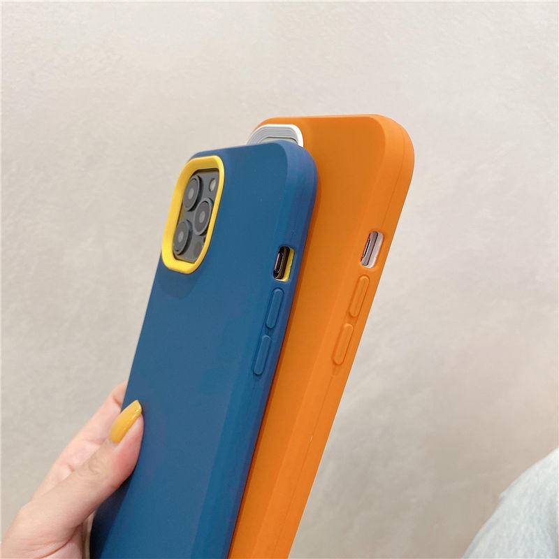 3 in 1 Soft Case Silikon Warna Permen Untuk iPhone 13 12 11 Pro Max