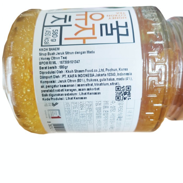 KKOH SHAEM HONEY CITRON TEA 580 GR - MADU TEH KOREA HALAL IMPORT