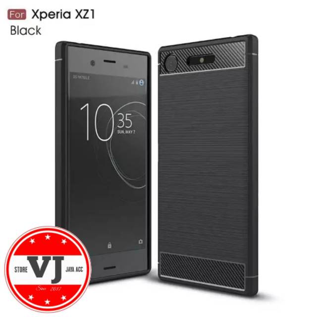Softcase Sony Xperia XZ1 Case Carbon Fiber Silikon Sony Xperia XZ1 Docomo Global 5.2inch
