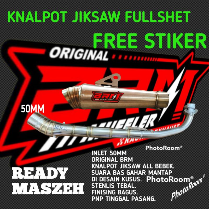 Knalpot Racing BRM JIGSAW KEONG ALL BEBEK supra grand vega jupiter c70 dll bukan dsm dpj cts bss dos