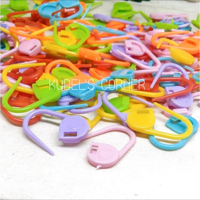 72pcs/ 6 lusin Stitch marker/ penanda rajut/ penanda jahitan/ kait masker plastik