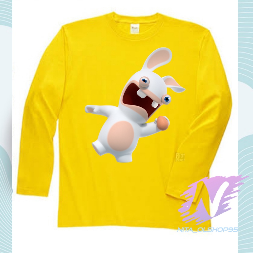 KAOS KARTUN ANAK RABBIDS BAJU KAOS RABBID LENGAN PANJANG