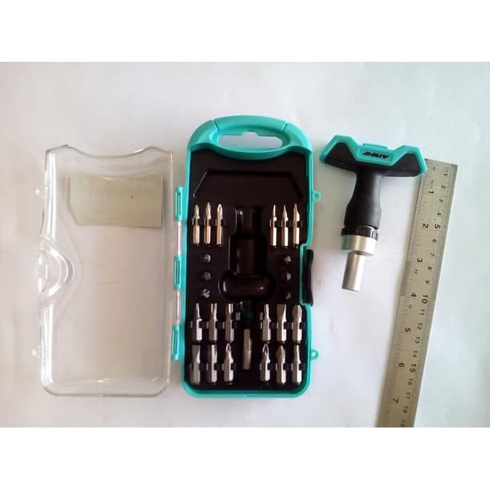 AIWO 4005 OBENG T FIVE STAR 27PCS SOCKET & BIT SET KUNCI SOK OBENG