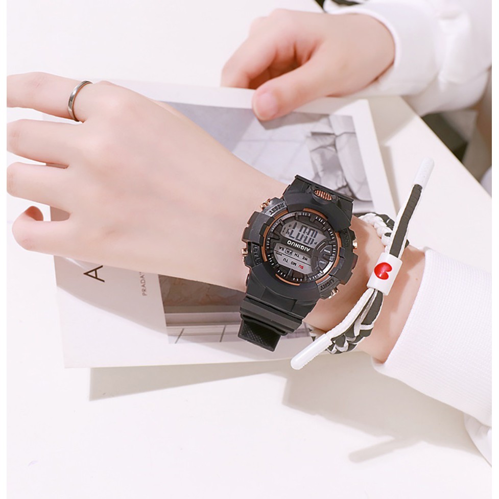 Jam Tangan Digital Unisex #592 Anti Air Student Watch Korea Fashion Waterproof Casio Pria Wanita