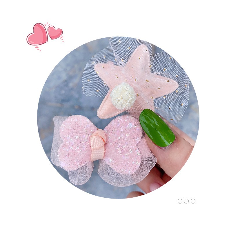 (pimenova) 5Pcs korea Hairpins, Kids Cute Side Sweet Hairclip ,Children Hair Clip, Children Hairpins