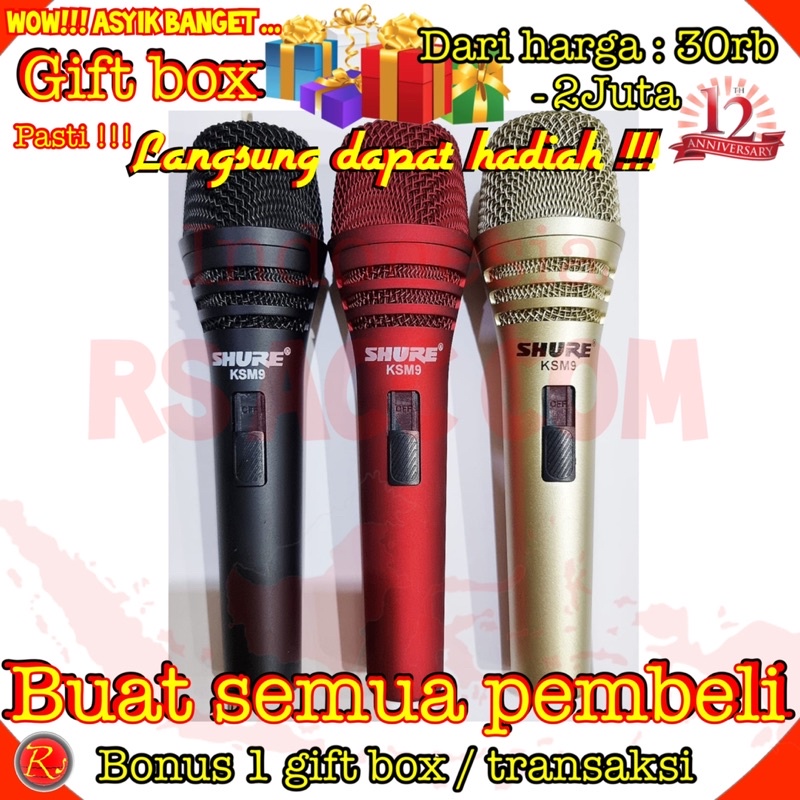 Mic kabel karaoke shure ksm9 promo