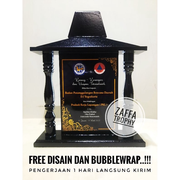 Plakat kayu joglo / Vandel kayu seri Joglo