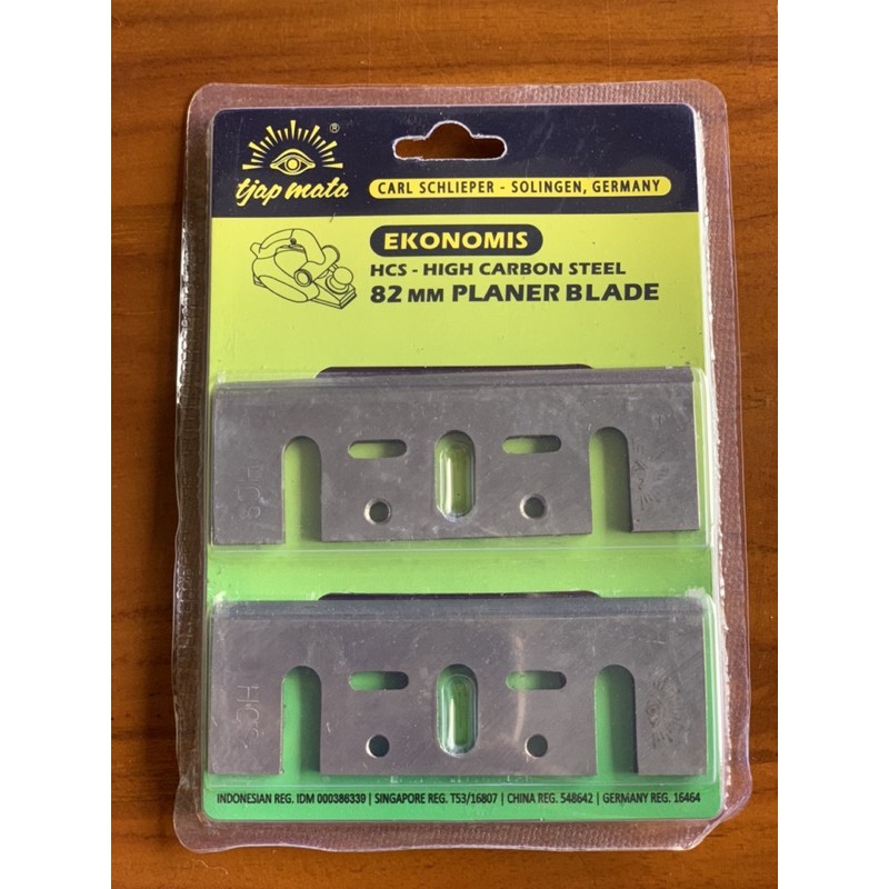 Blade Planer Tjap Mata 82 mm HCS Mata Planer Pasah Pisau Mesin Serut