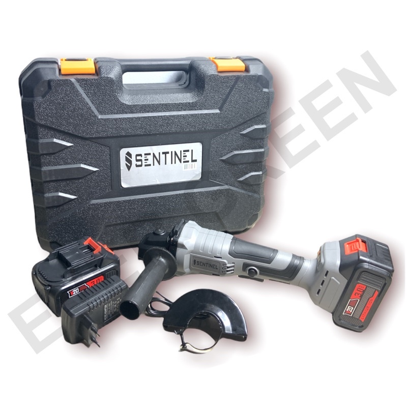Mesin Gerinda Cordless Sentinel 2 Baterai 4 inch Grinda Battery Gerinda Potong Portable Pakai Batera