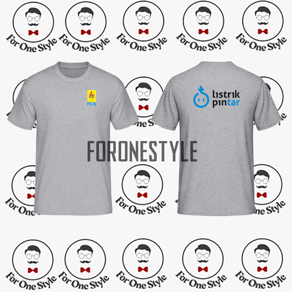 KAOS LISTRIK PINTAR belakang dan Depan LOGO PLN - BAJU PLN LISTRIK PINTAR - KAOS PLN