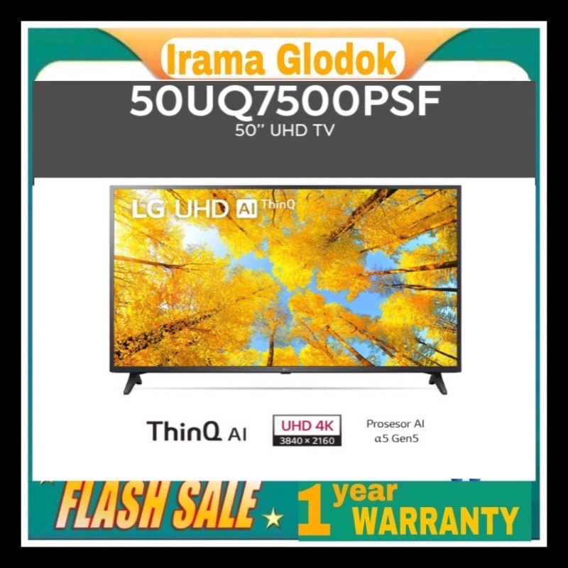 LG 50 Inch UHD 4K SMART TV - 50UP7550PTC-HDR 10PRO Garansi Resmi