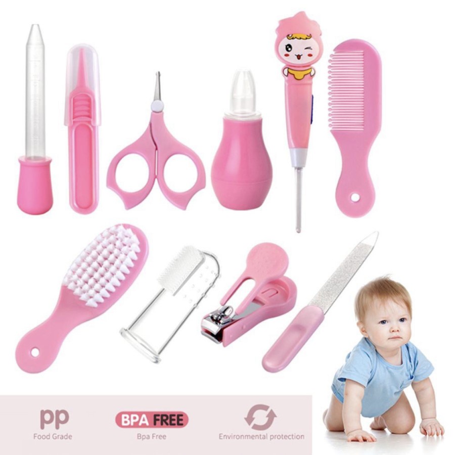 Gunting Kuku Bayi Baby Care Kit Set 10in1 Sisir   Pemotong Kuku  Kado Lahiran Grooming Baby Baby Gift