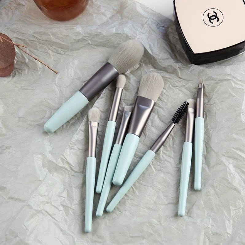 Pretty Kuas Set Make Up 8pcs Set Mini Travel MakeUp Brush halus lembut