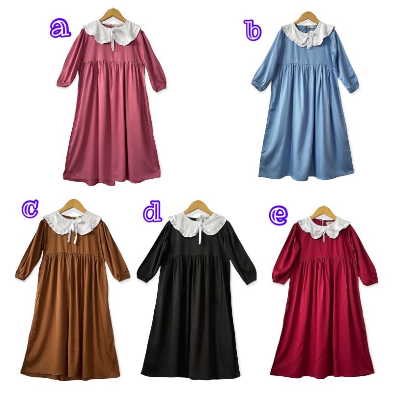 Gamis Alifa Gamis Anak Rayon Twill Premium Neeca Kiddos Size 2,4,6,8,10 Y