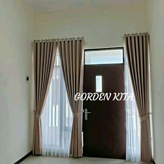 Gorden blackout coklat muda