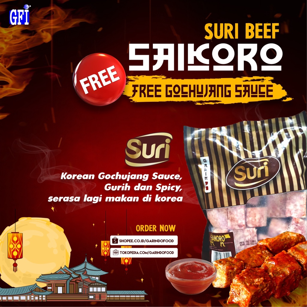 

Daging Beef Saikoro 400g , Kemasan Vakum Bag