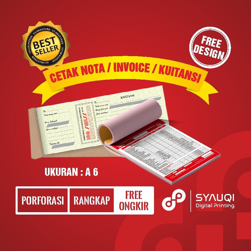 

TERLARIS!!! CETAK NOTA OLSHOP / NOTA CUSTOM / UK 10.5x14.8 cm /2 PLY / PERCETAKAN SYAUQI SEMARANG