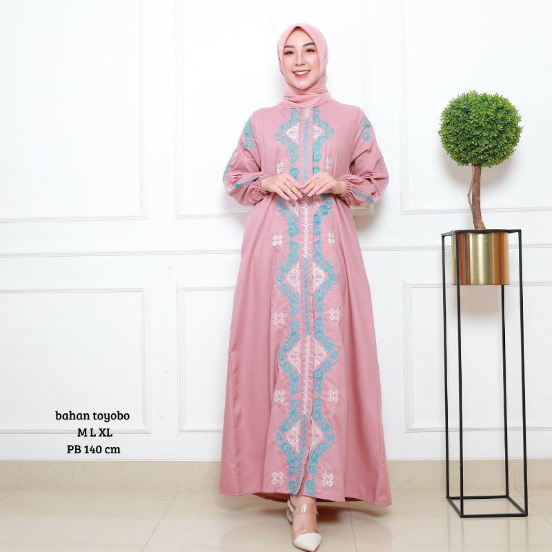 Gamis ridd premium original / Gamis toyobo / Gamis bordir / Gamis terbaru / Gamis dewasa / Baju gami