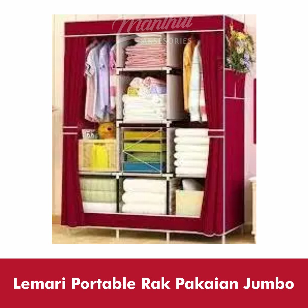 Lemari Portable Rak Pakaian Jumbo