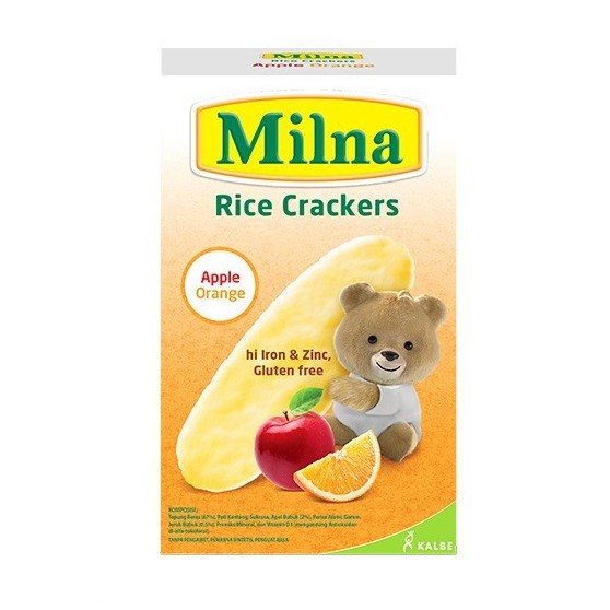 Milna Rice Crackers Apple Orange