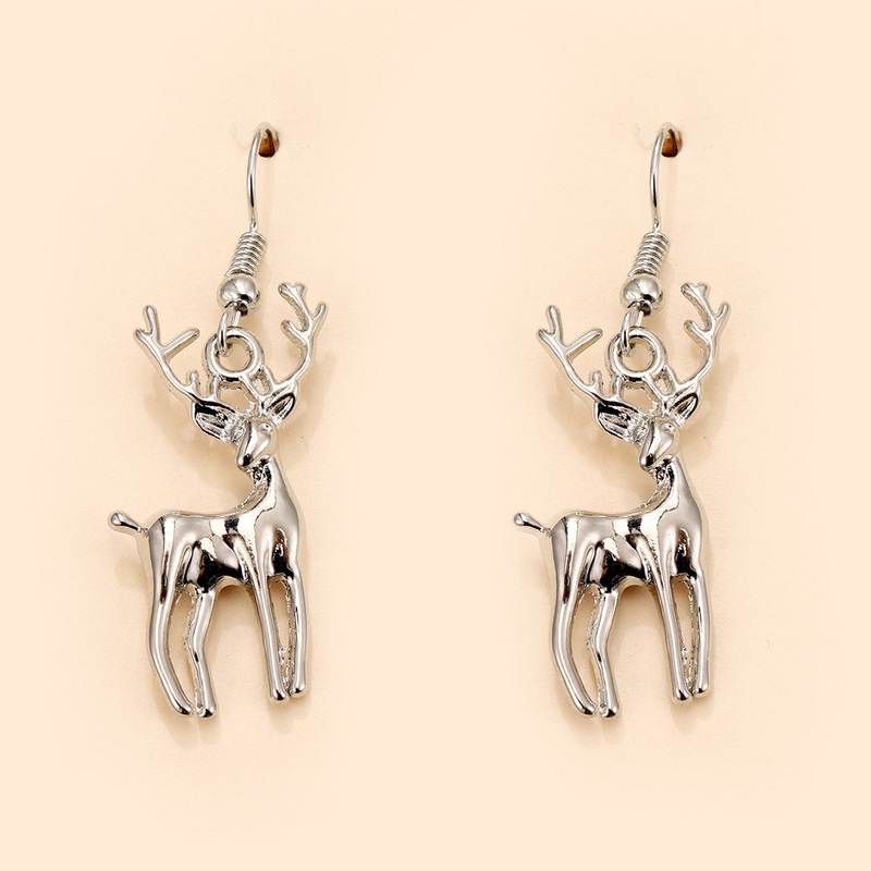 2pcs Anting Tusuk Asimetris Bahan Sterling silver 925 Desain Rusa + Hati + Mutiara + zircon Untuk Wanita